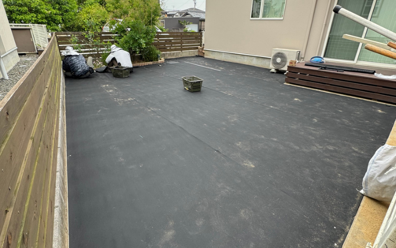 防草シート施工